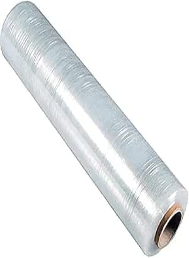 Stretch Film Roll/Wrap for Packaging, Industrial Heavy Duty Pallet Wrapping Film - Clear (3 Kg x 300g Core)